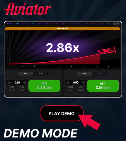 Demo mode in Aviator game for Ghana players