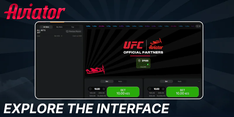 Explore the Aviator game interface