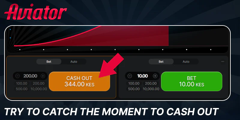 Collect your prize in Aviator game