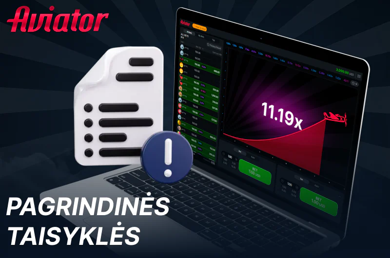 Pagrindinės Aviator taisyklės