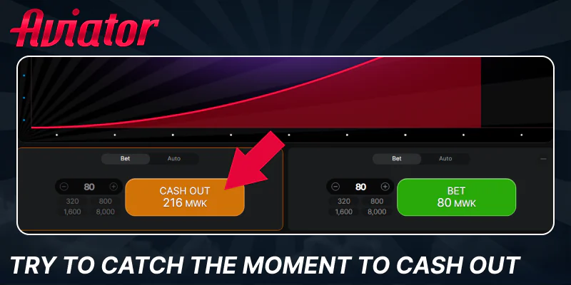 Collect your prize in Aviator game