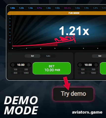 Demo mode in Aviator game for Pakistanis