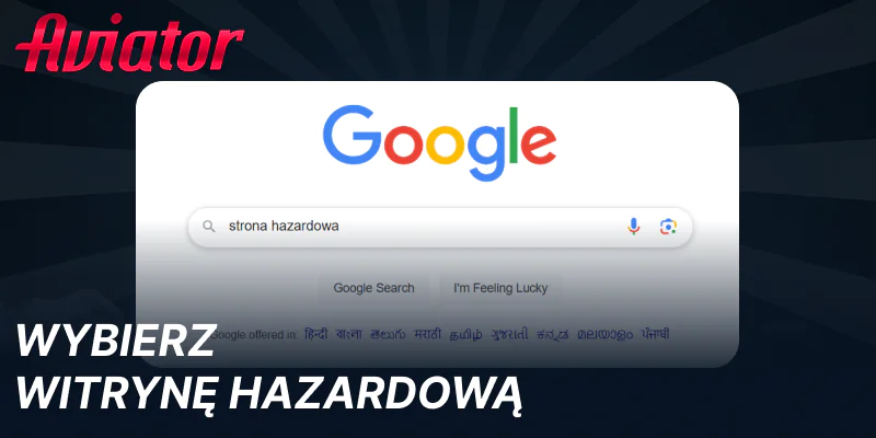 Wybierz witrynę, aby zagrać w Aviator