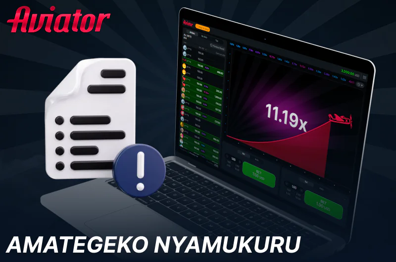 Amategeko y'ibanze y'umukino wa Aviator muri Rwanda