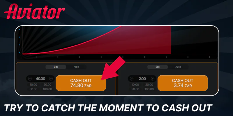Collect your prize in Aviator game