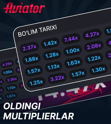 O'zbekistonliklar uchun Aviator o'yinidagi eng yaxshi koeffitsientlar paneli