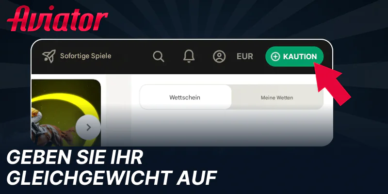 Machen Sie eine Einzahlung, um Aviator um echtes Geld zu spielen