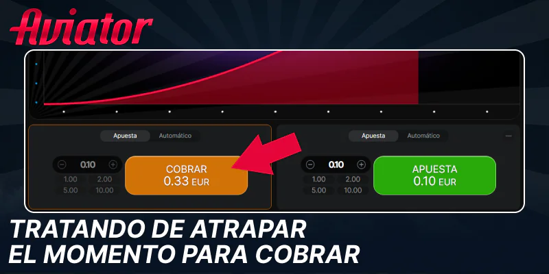 Recoge tu premio en el juego Aviator