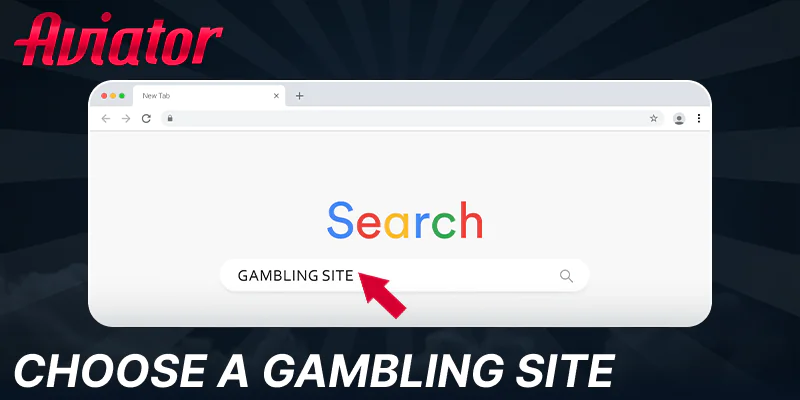 Select a site to play Aviator